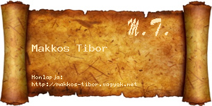 Makkos Tibor névjegykártya