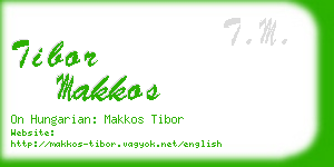 tibor makkos business card